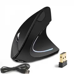 GENERICO - Mouse Ergonómico Vertical Inalámbrico Dual 2.4g + Bluetooth
