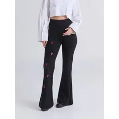 JULIANA SANCHEZ - Pantalón Flare básico - Negro