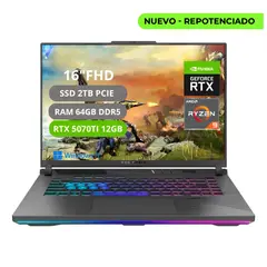ASUS - PORTATIL ROG STRIX G16 G614PR RYZEN 9 8940HX RAM 64GB SSD 2TB RTX 5070TI 12GB