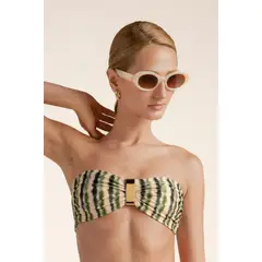 TOUCHE BALNEAIRE - Top bandeau de baño en tela estampada Ref. 0B07063