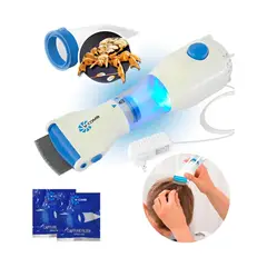 GENERICO - Peine Eléctrico Aspiradora Elimina Piojos Liendres Blanco Antideslizante