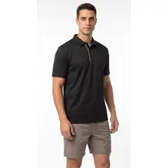 BELIFE - Polo deportiva negra semi ajustada para hombre
