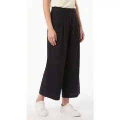 BELIFE - Pantalón negro fit ancho para mujer