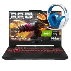 ASUS - Portátil Gamer Tuf A16 R7 Ram 16gb Ddr5 Ssd 512gb Rtx4050 + Kaspersky Tecla Ñ Computador