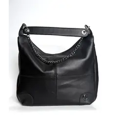 VC VICTORIA CASTRO - Bolso en cuero con cremallera negro Mujer