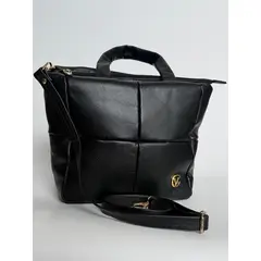 VC VICTORIA CASTRO - Bolso pequeño de cuero cruzado negro Mujer