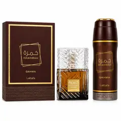 LATTAFA - Perfume Khamrah Qahwa 100 ML + Body Spray Khamrah Qahwa 200ML