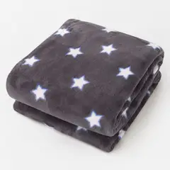 SIRENITAS - Cobija térmica Cama Sencilla Semi Doble Queen King Gris Estrellas Azul