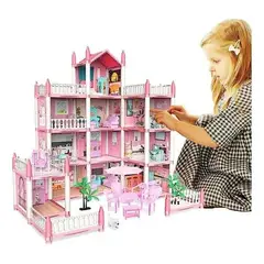 GENERICO - Casa Castillo Muñecas Grande Con Muebles Accesorios
