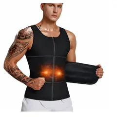 CHINA GLAZE - Chaleco Sauna Reductor Hombre Faja Térmica Moldeadora Abdomen Gym XL