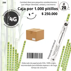 GENERICO - PITILLOS BAMBU .COM -- 1.000 UNIDADES # 20, CALIDAD Y RESISTENCIA 4G