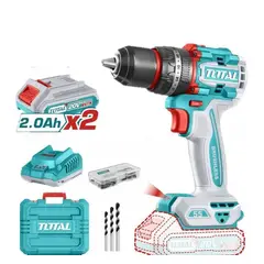 TOTAL - TALADRO PERCUTOR 12 20 VOL + BAT+ 47 ACC UTIDLI20558