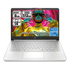 HP - PORTATIL 14 INTEL CELERON N4500 8GB RAM 512GB SSD PANTALLA 14" LED HD
