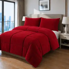 VOYPRE - Edredón Doble Faz Piel de Durazno - Piel de Durazno Tamaño Doble Rojo