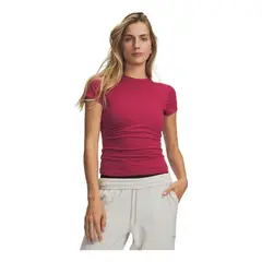UNDER ARMOUR - Camiseta de Compresión Mujer Motion Fitted Training Rojo