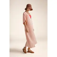 TOUCHE BALNEAIRE - Cover up largo en gasa de lino Ref. 0A74R63