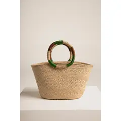 TOUCHE BALNEAIRE - Bolso pequeño tejido a mano en palma de iraca Ref. 0S74V63