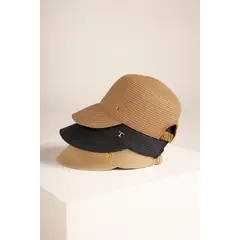 TOUCHE BALNEAIRE - Gorra en fibra de papel natural con viscera amplia Ref. 0S78C63