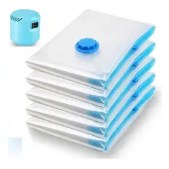 GENERICO - Set 5 Bolsas Empaque Al Vacío 70 X 50 cm Mas 1 Bomba