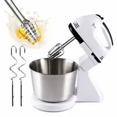 GENERICO - Batidora Eléctrica 7 Velocidades Con Bowl Acero Inoxidable Multifuncional