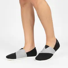 XIAN SHOES - Alpargata hombre negro gris Ref A23