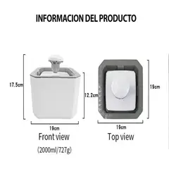 CLEAR - Fuente De Agua Para Mascotas Gatos Perros 2.5 L No Generico