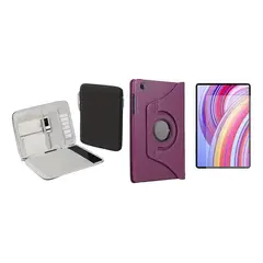GENERICO - Forro Estuche 360 Giratorio + Vidrio + Funda Para LENOVO IDEA TAB 11