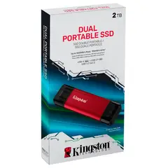 KINGSTON - SSD Externo Dual Portable · 2TB · USB 3.2 · USB-A / USB-C