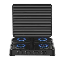 SOKANY - Estufa De Gas 4puestos 8.8kw Acero Inoxidable Sk-6004