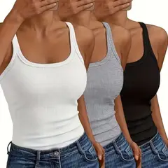 OTRAS MARCAS - Top Esqueleto Camisetas 3 Unds Colores Mix Mujer Talla L