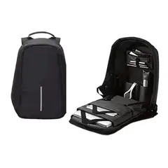 GENERICO - Morral Antirrobo Impermeable con Puerto USB y Compartimento para Portátil