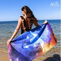 ALMA UNIVERSAL - Toalla Playera Ecológica Multiuso 70x140 cm 100% Poliéster Reciclado -