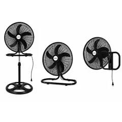 GENERICO - Ventilador 3 en 1 de 18 pulgadas negro de 5 aspas