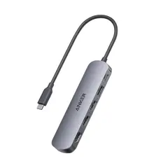 ANKER - Hub USB-C 5 en 1 con HDMI 4K, USB-A 3.0, 2 USB-A 2.0 y Power Delivery 90W Gris