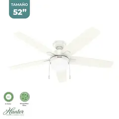 HUNTER - Ventilador de Techo Anisten Blanco