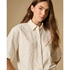 ESPRIT - Camisa para Mujer con Bordado Sutil y Diseño Versátil