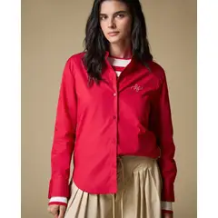 ESPRIT - Camisa de Algodón para Mujer con Cuello Camisero Fresca