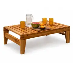 ENMADERA - Mesa Auxiliar Cubierto Respiro en madera natural