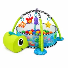 GENERICO - Tapete De Actividades Didáctico Y Piscina De Pelotas Tortuga FC-053 Color Verde