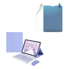 GENERICO - FORRO ESTUCHE TECLADO + MOUSE + PAPER LIKE PARA TABLET SAMSUNG S6 LITE P610 - P615
