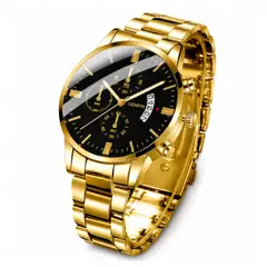 GENEVA - Reloj de Cuarzo Pulsera Acero inoxidable Para Hombre - Dorado