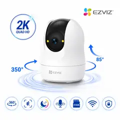 EZVIZ - Cámara C6N G1 2K WiFi 360° Detección Humana Visión Nocturna Audio Bidireccional