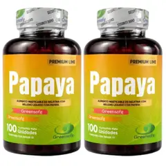 NATURAL MEDICINE - Papaya en Cápsulas 1000 mg Suplemento Vegano para Bienestar Digestivo x2