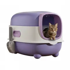 PET GENIUS - Arenero XL Para Gatos Grande Cubierto + Pala / Sistema Antiolores
