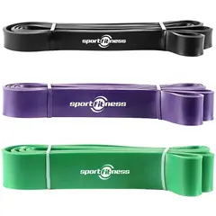 SPORTFITNESS - Kit 3 Pzs Banda Poder Elástica Gym Tonificacion