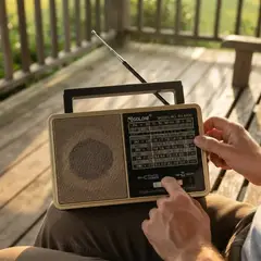 GENERICO - Radio Portátil FM AM SW Recargable con Parlante RGB