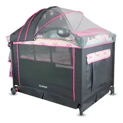 BEBESIT - Cuna Corral Mecedora Para Bebé Verona Rosado