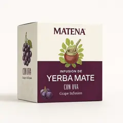 GENERICO - Infusiones Yerba mate Sabor Uva Original Argentina Caja x 20 unidades