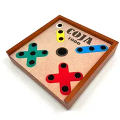 GENERICO - Juego de Mesa Coja Todo con 60 Canicas y Dado en Madera