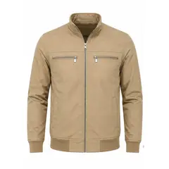 MODA EN CIRCUITO - Chaqueta en Dril para Hombre con Cuello